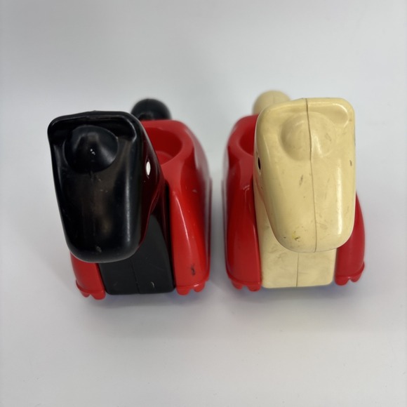 Lot 2 Vintage Little Tikes Wee Waffle Castle Replacement White & Black Horse - Picture 3 of 6